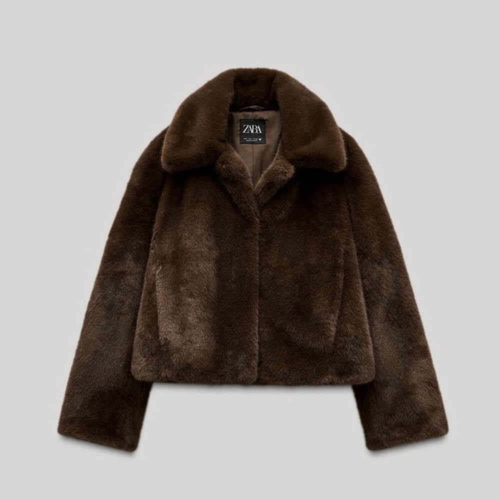 Zara Women's Chocolate Teddy Jacket